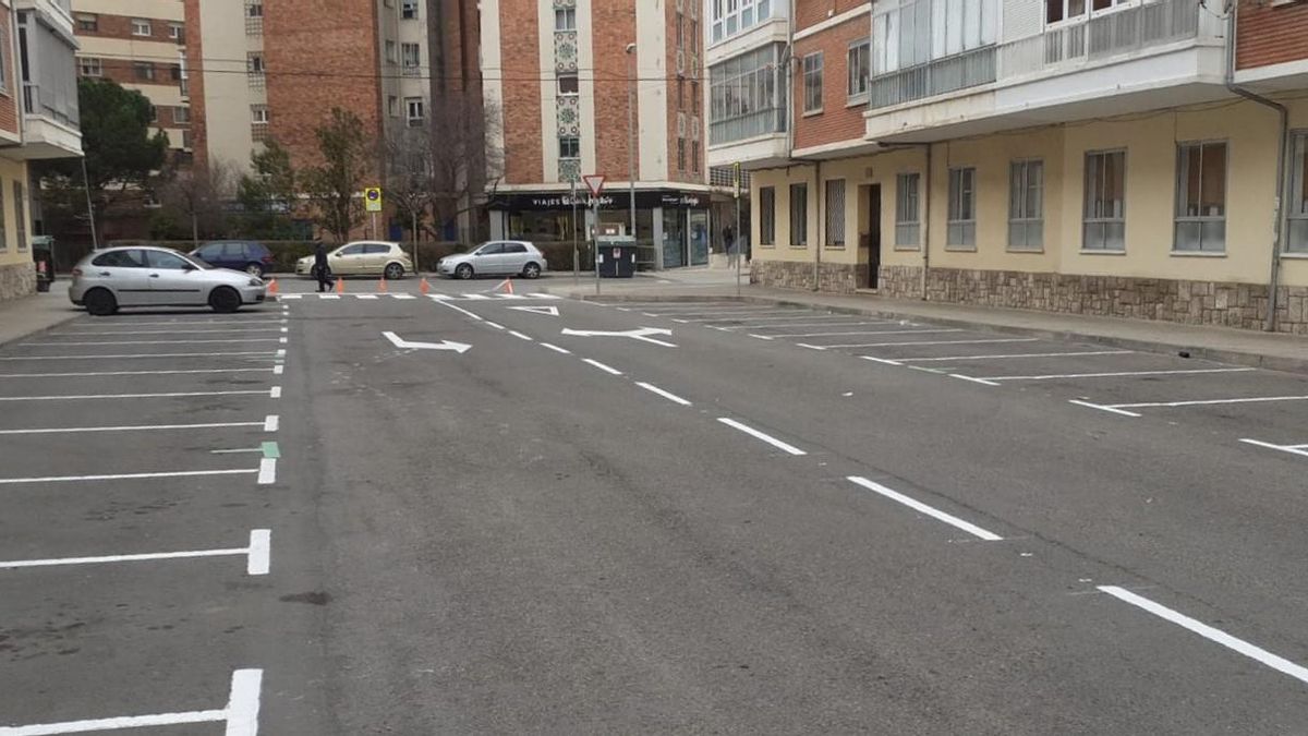 Una de las calles donde se ha repintado.