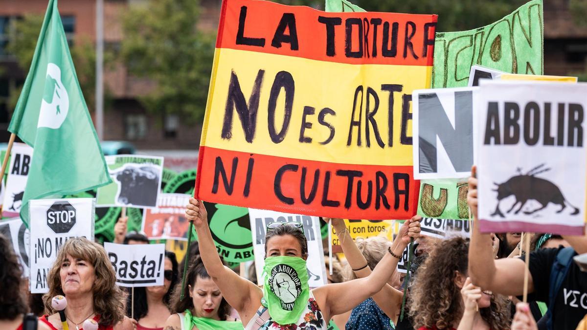 Manifestaicón antitaurina en Madrid
