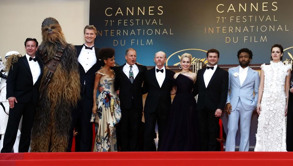 La alfombra roja de Cannes en la presentación de ''Solo: A Star Wars Story''