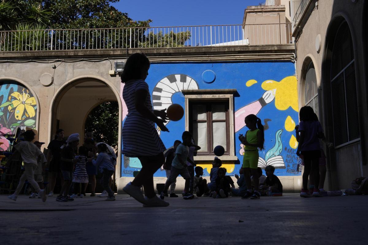 Vuelta al cole en la escuela Francesc Macià de Barcelona