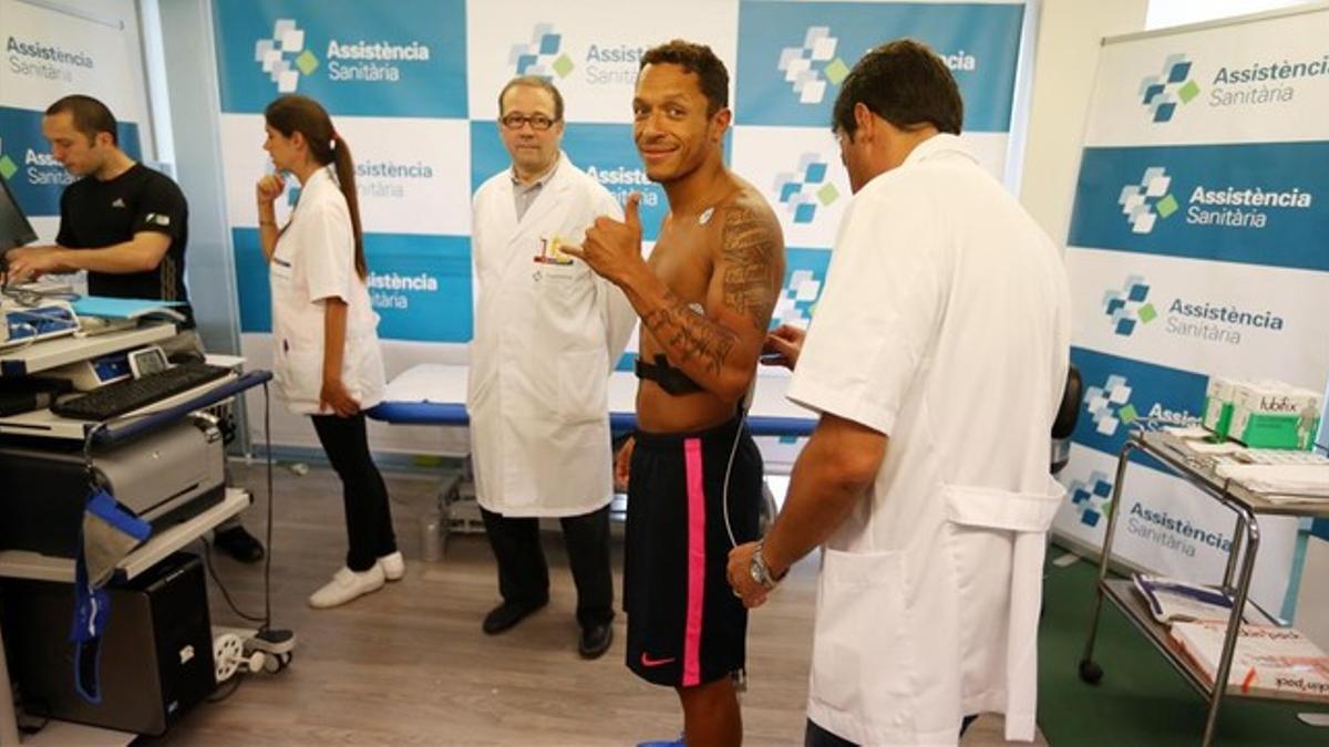 Adriano Correia, durante las pruebas médicas realizadas el pasado lunes.
