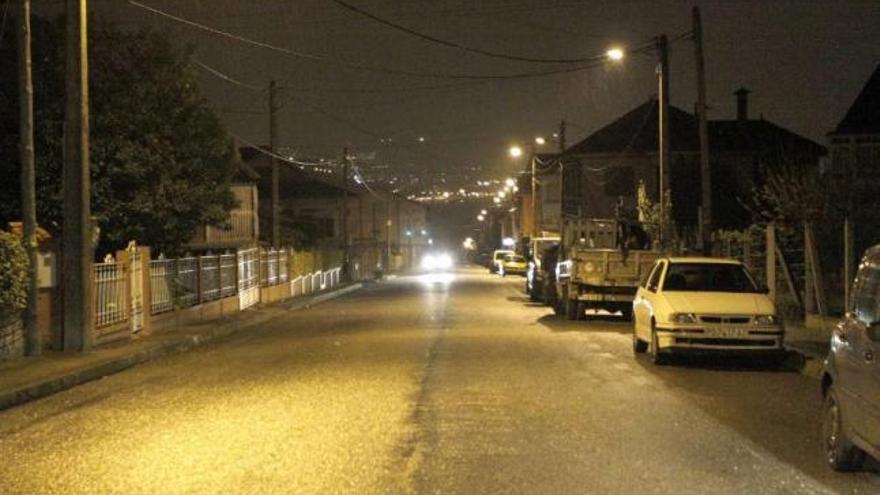 Zona de la carretera de Meira de arriba en donde ocurrió la agresión.  // Carmen Giménez