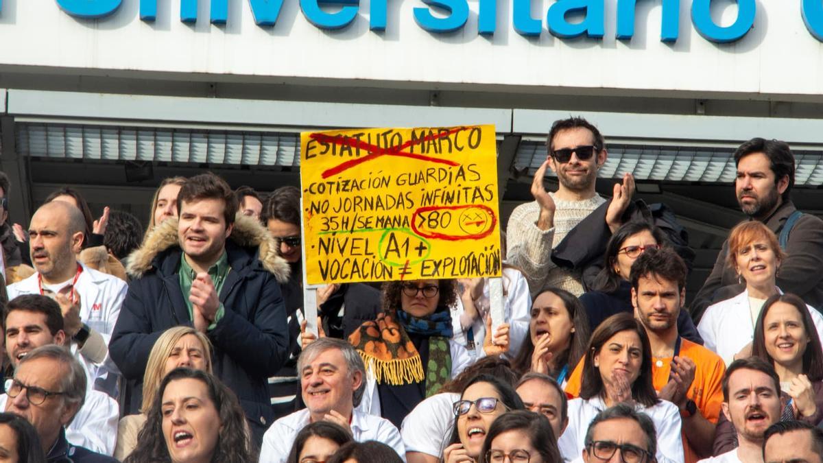 Concentración de médicos en Madrid