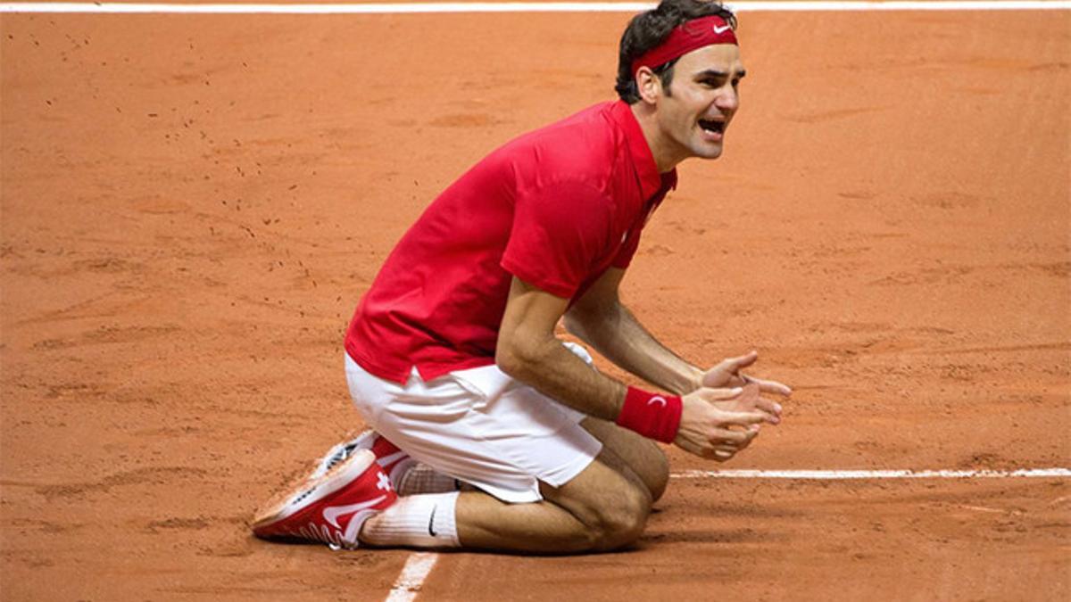 Roger Federer no pudo reprimir su emoción tras vencer a Gasquet