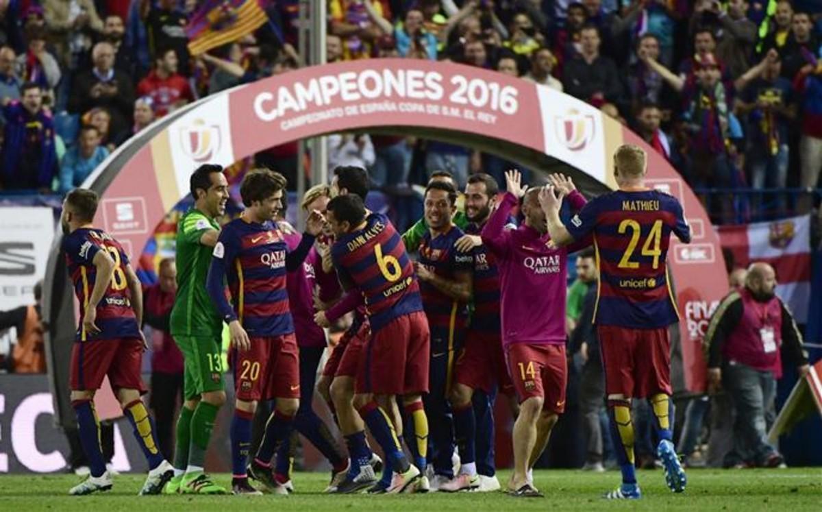 La celebración de los campeones