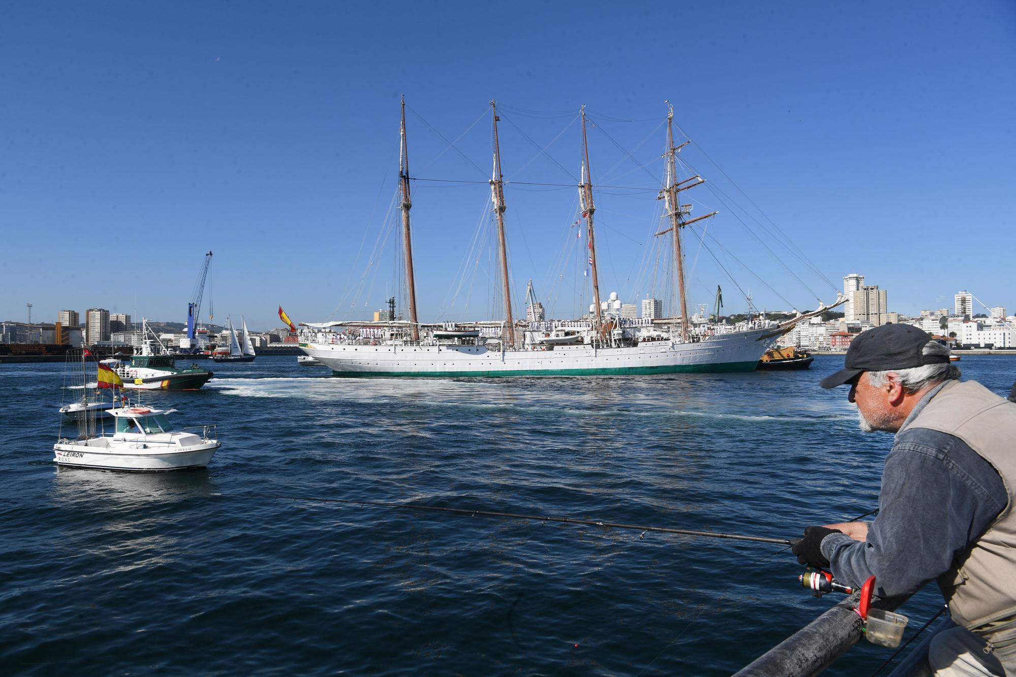 El 'Juan Sebastián de Elcano' ya está en A Coruña