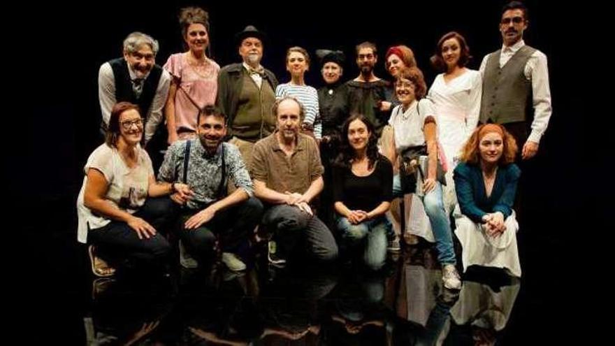 Elenco de actores, actrices y equipo técnico de &quot;Tartufo&quot;.