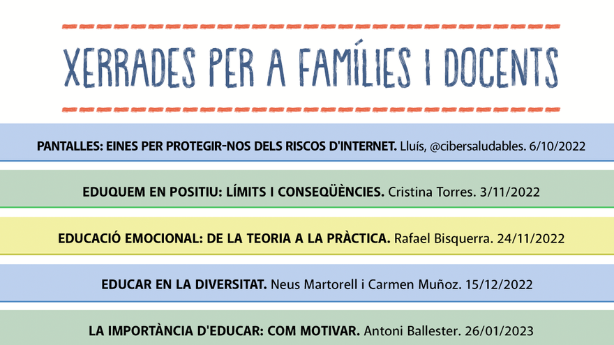 Xerrades per a famílies i docents