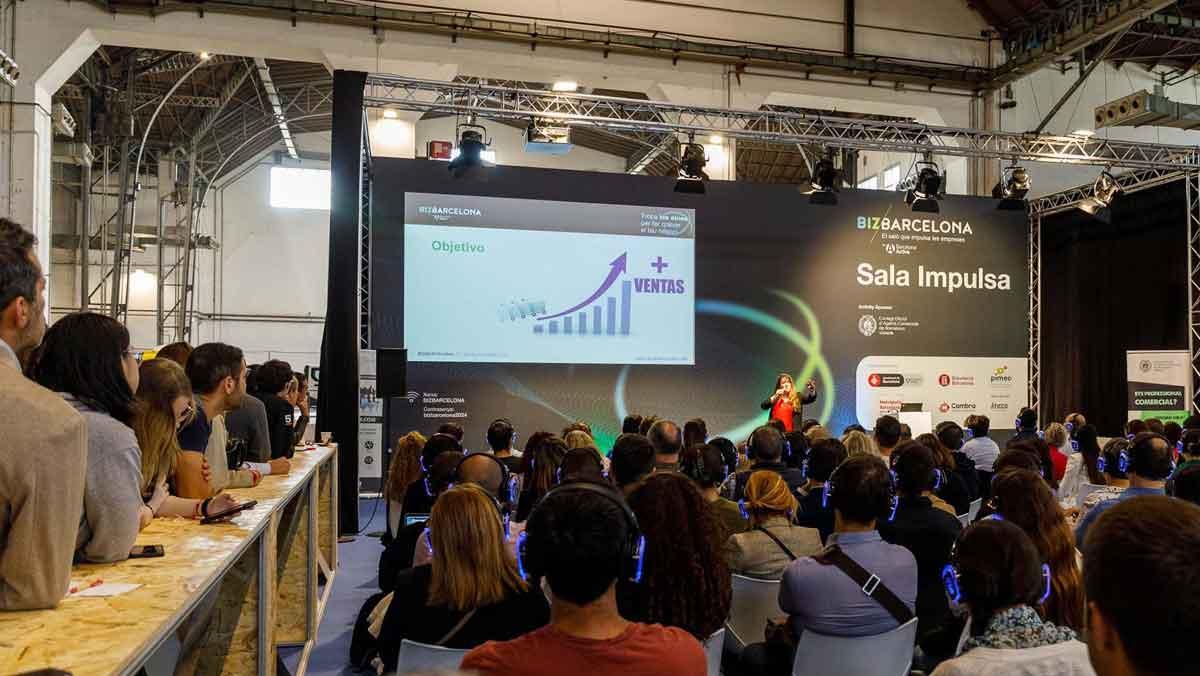 Conferencia sobre cómo impulsar las ventas en la pasada edición de Bizbarcelona.