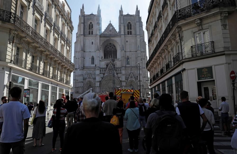 Incendio en la catedral de Nantes