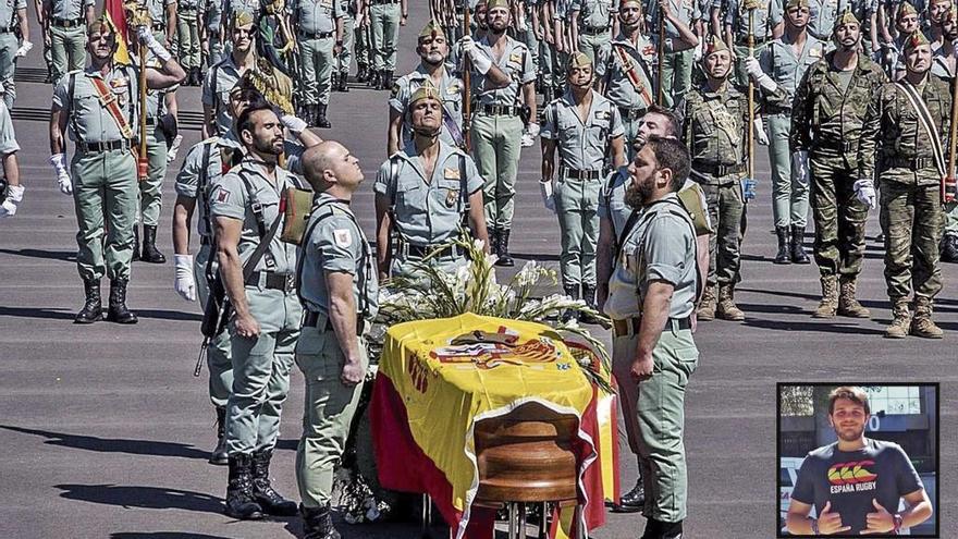 Homenaje al joven fallecido realizado por la LegiÃ³n en su base de Viator (AlmerÃ­a) el 27 de marzo.