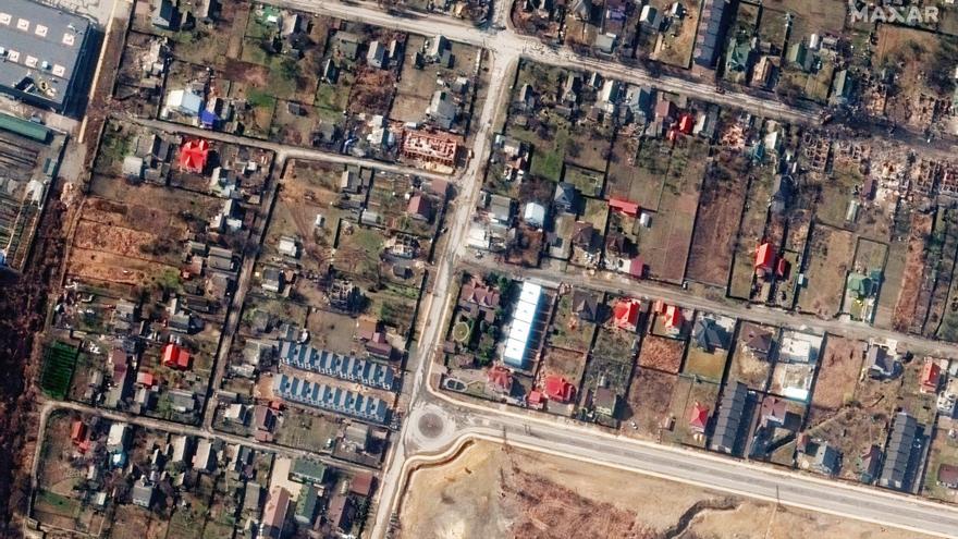 Masacre de Bucha: las imágenes satélite contradicen a Putin y muestran la destrucción rusa