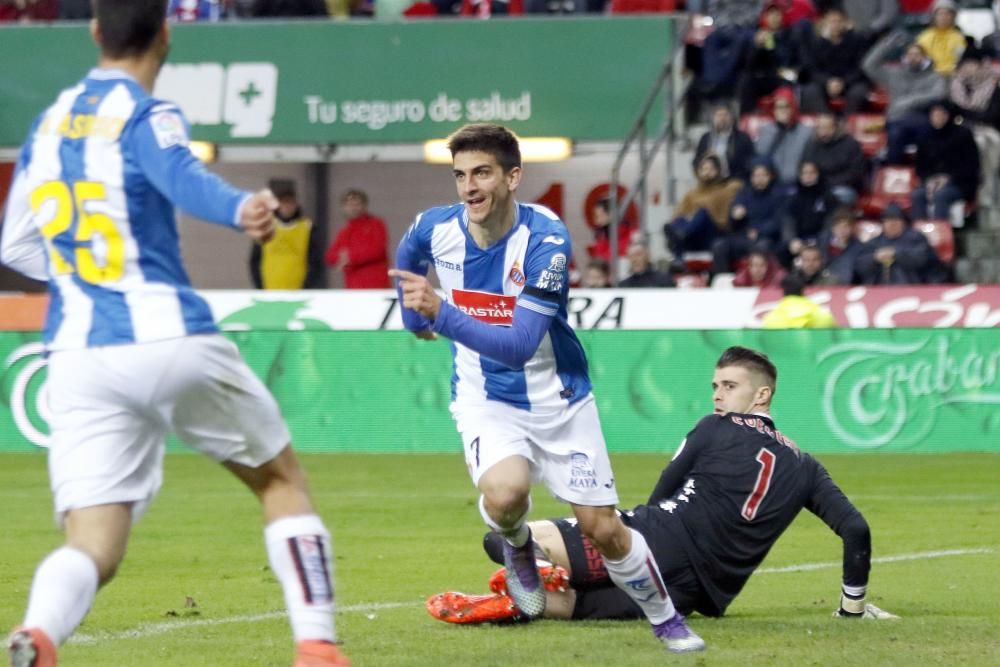 El Sporting cae ante el Espanyol (2-4)