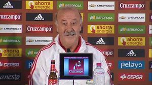 El seleccionador nacional, Vicente del Bosque, durant la roda de premsa d’aquest matí a Alacant.