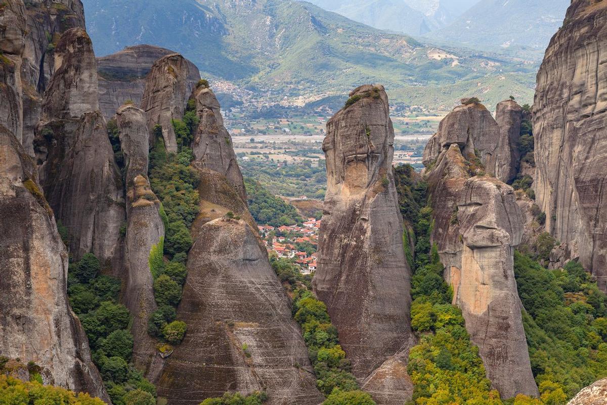 Paisaje rocoso en Meteora, Grecia