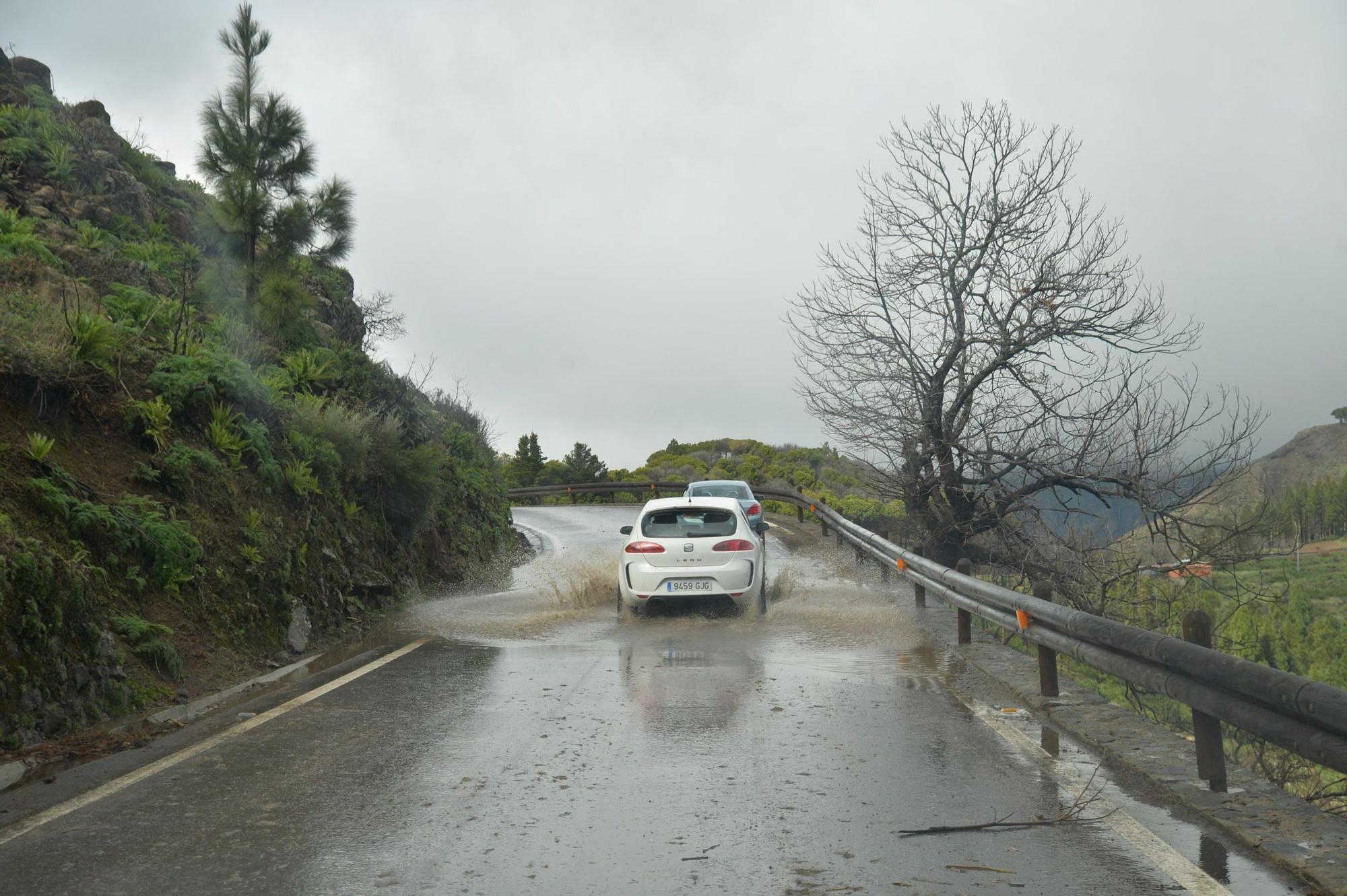 Nueva jornada de lluvias en Gran Canaria por el paso de la borrasca 'Filomena'