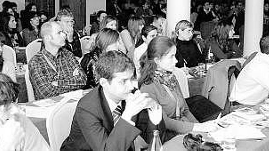 Asistentes al congreso de podología, que se celebra en Gijón.