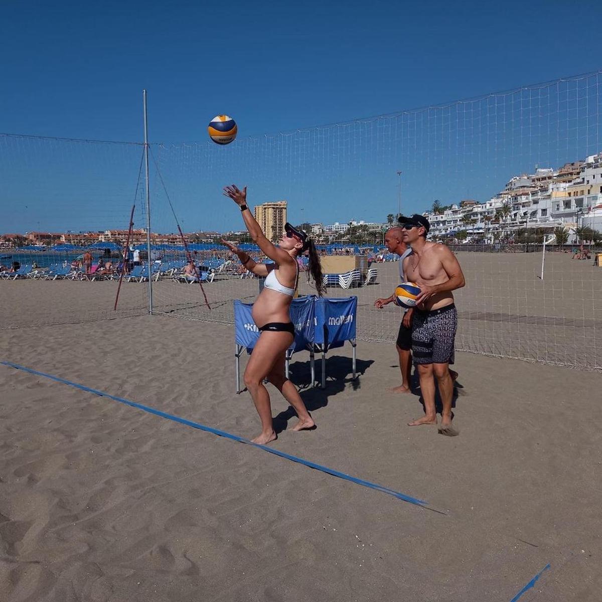 Liliana Fernández durante un entrenamiento