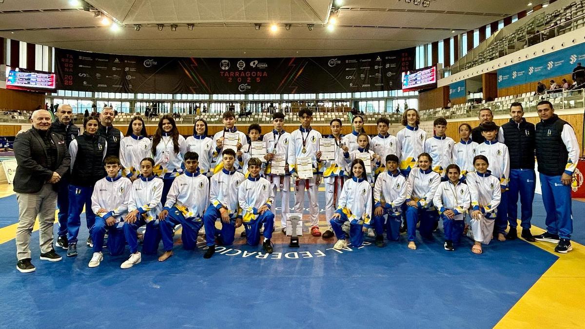 Los deportistas tinerfeños.