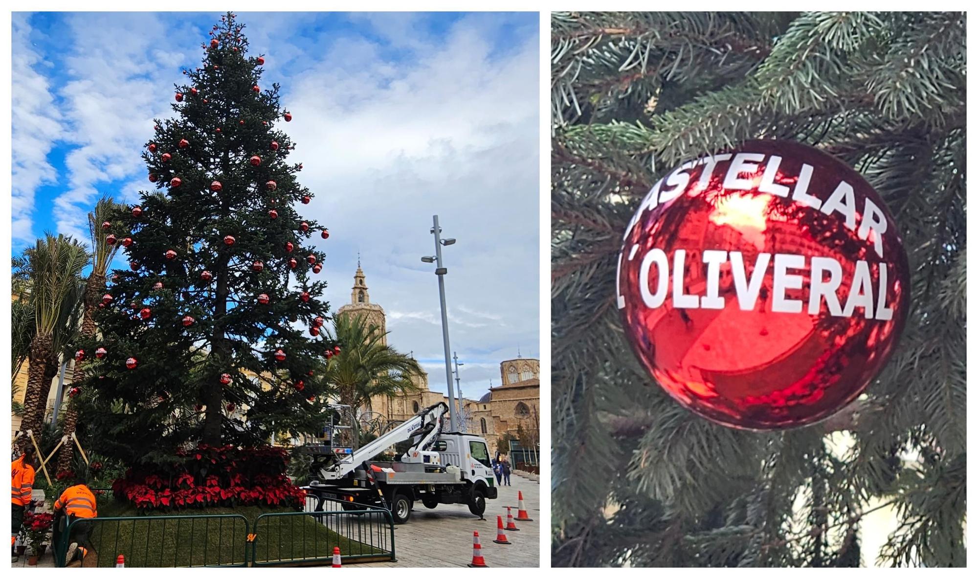 Así es el nuevo "Abeto de los Barrios" de Navidad en el centro de València