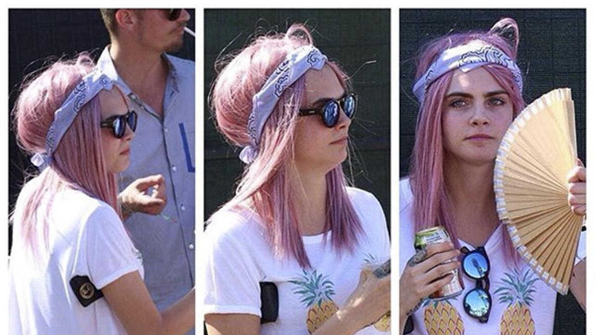 Cara Delevingne pelo rosa