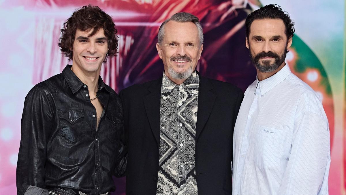 Miguel Bosé junto a José Pastor e Iván Sánchez