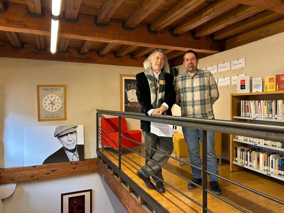 Fernando Beltrán y Diego Nieto, este jueves, en el Aula de las Metáforas de Grado, tras el fallo del premio-