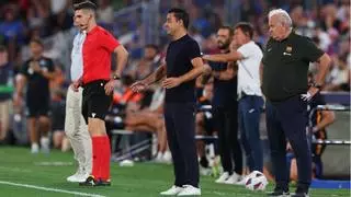Xavi: 14 tarjetas amarillas y 1 expulsión en el banquillo del Barça