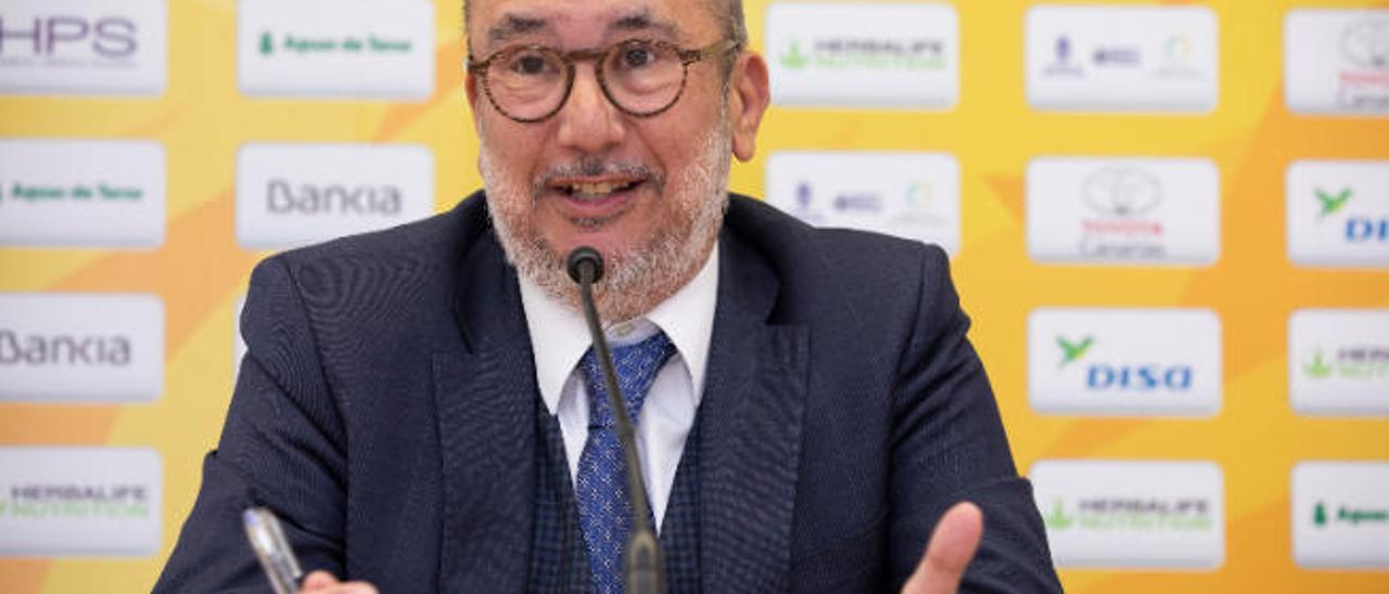 Enrique Moreno, durante una rueda de prensa en el Arena.