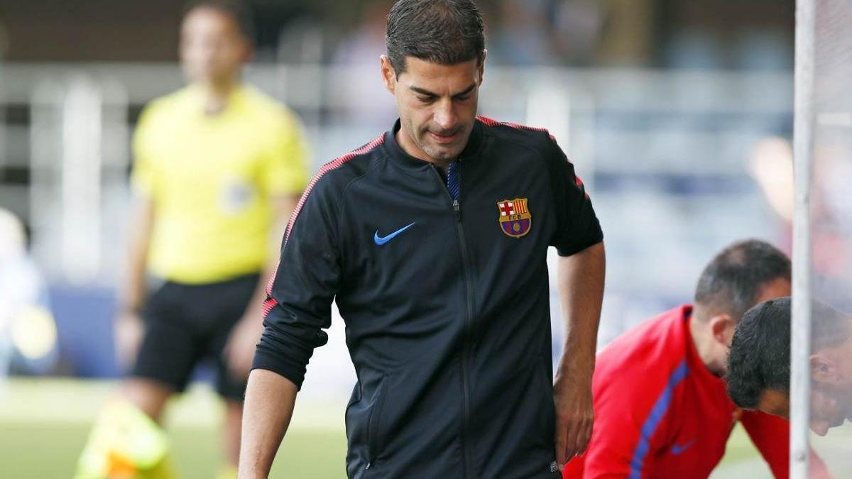 Gerard López, cuando era entrenador del Barça B.