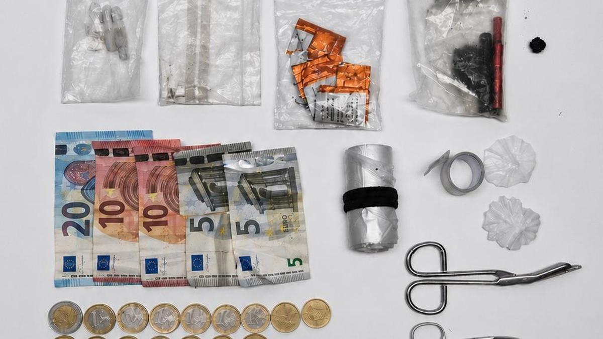 Incautacion del detenido en Pontevedra.