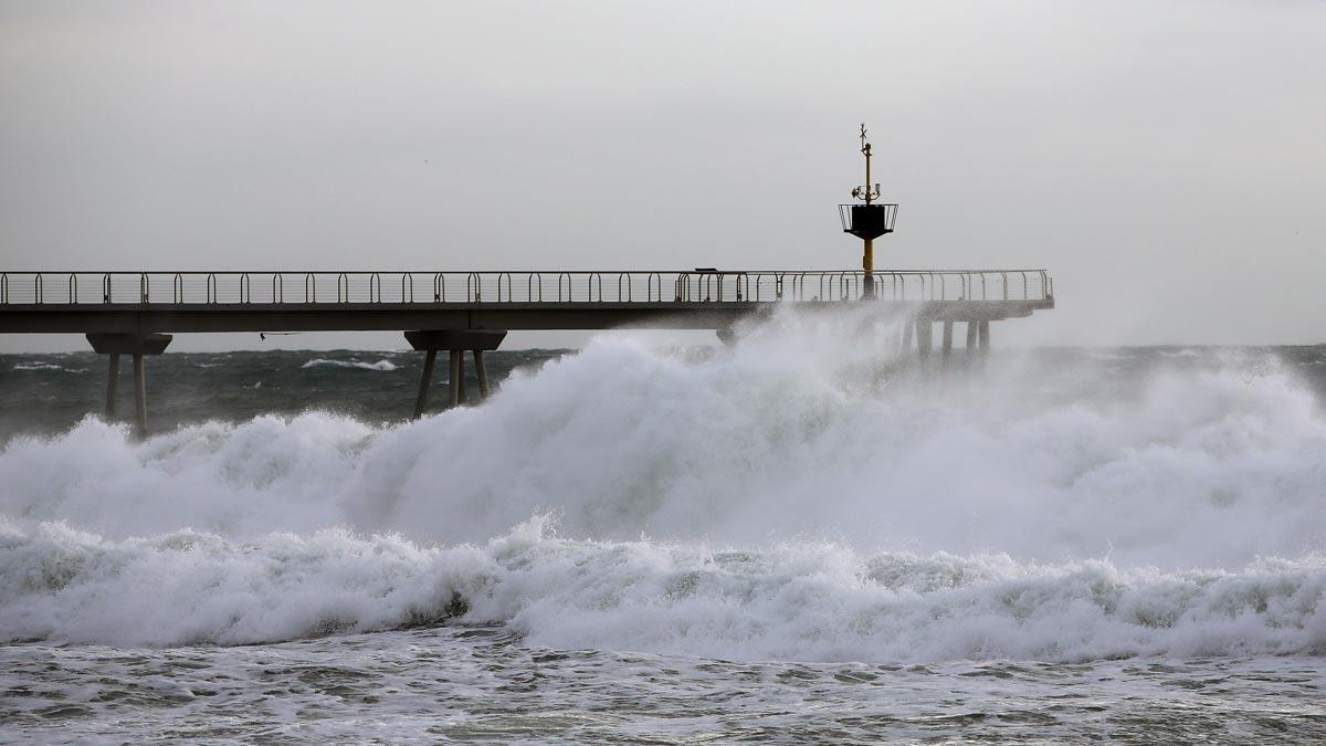 Borrasca Gloria en las playas de Barcelona