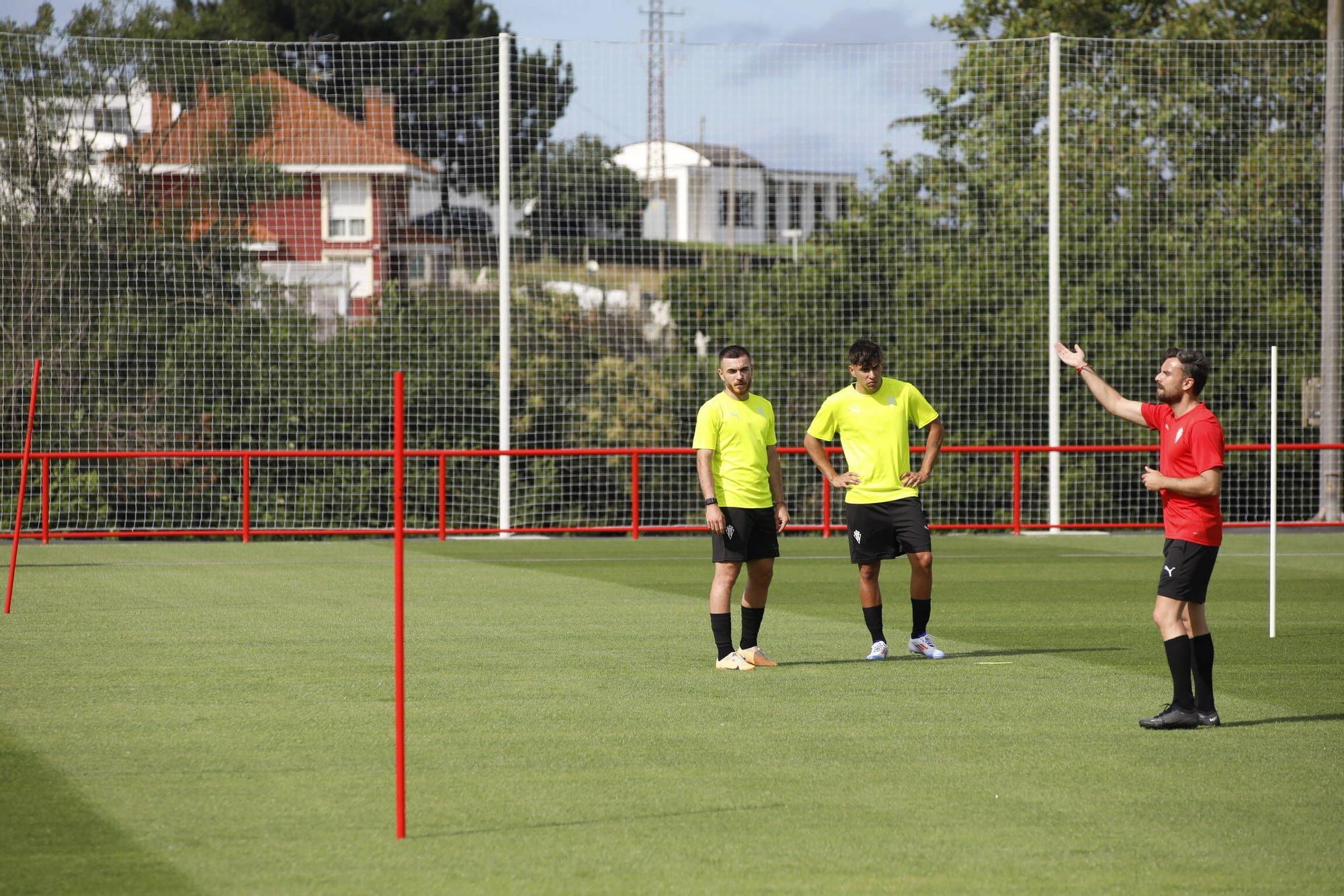 Así fue el primer entrenamiento de la era Albés en el Sporting (en imágenes)