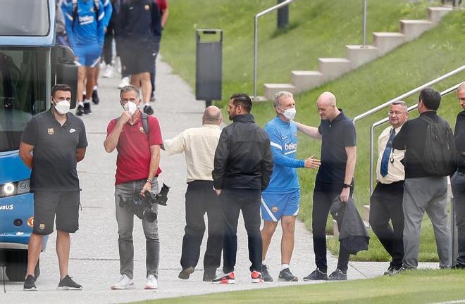 Las mejores imágenes del entrenamiento de hoy del Barça en Salzburgo