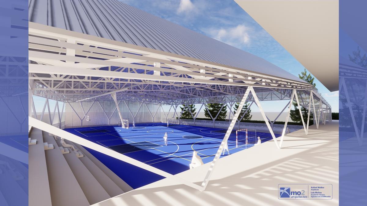 Puente Genil proyecta una cubierta singular y moderna para transformar las pistas del Polideportivo Francisco Manzano