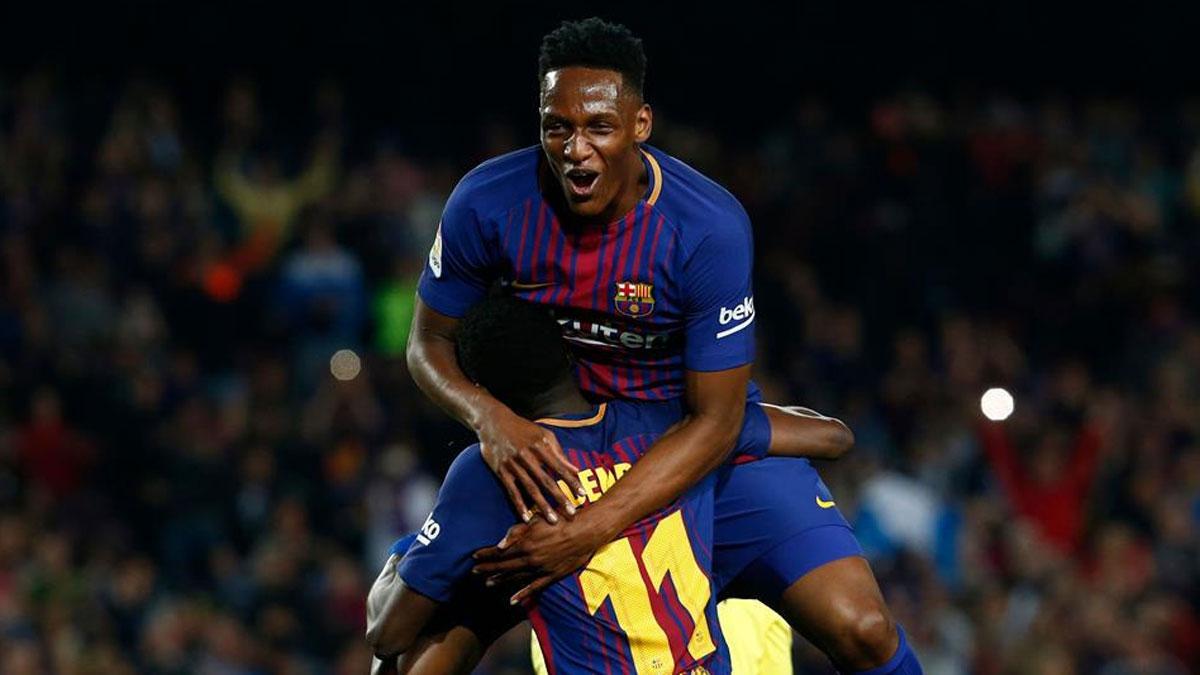 El colombiano Yerry Mina tuvo un paso fugaz por el Barça