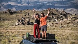 La pareja en el Mont Ararat (Turquía).