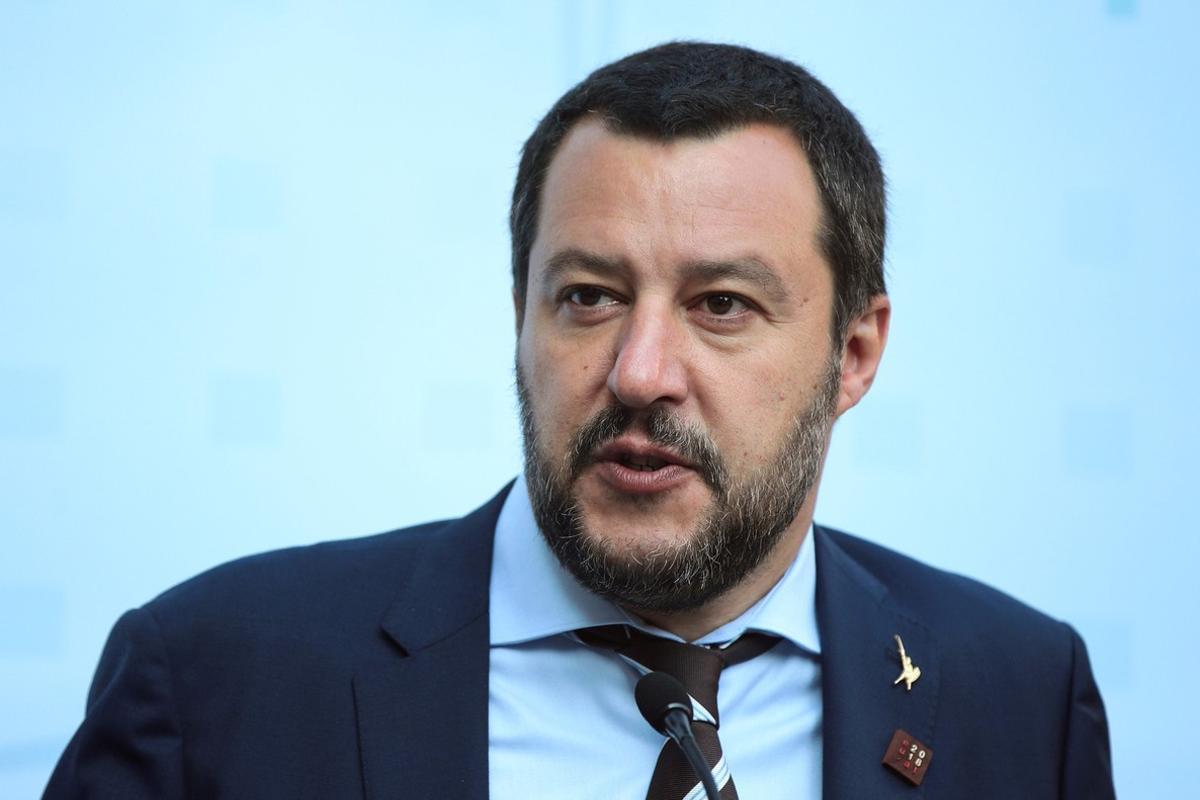 FILE PHOTO  Italy s Matteo Salvini attends a news conference about a trilateral meeting  during an informal meeting of EU Home Affairs Ministers in Innsbruck  Austria  July 12  2018  REUTERS Lisi Niesner File Photo