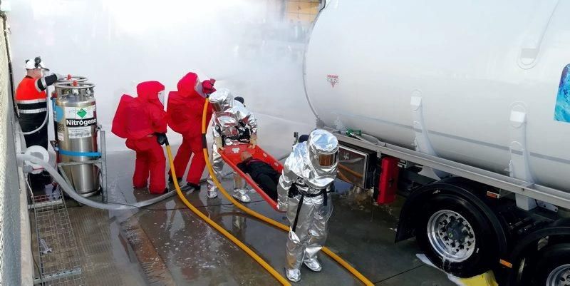 Los Bomberos de Zaragoza realizan un simulacro de fuga de gas