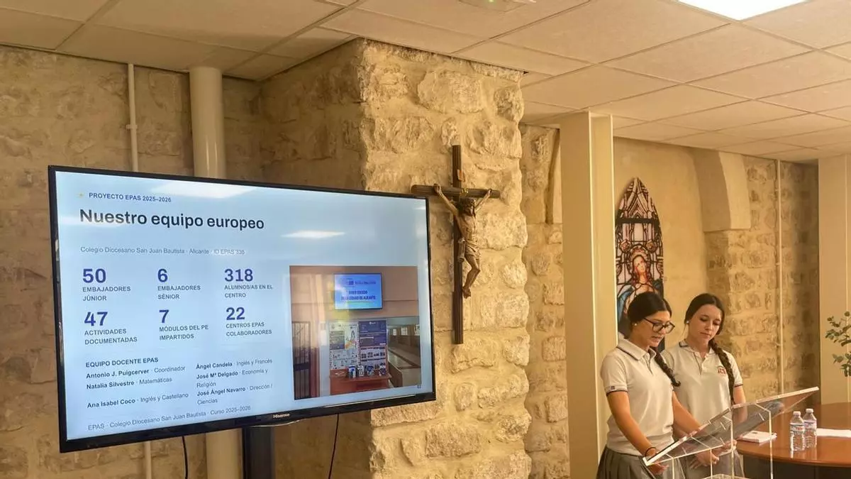 El Colegio Diocesano San Juan Bautista de Alicante cierra tres años como Escuela Embajadora del Parlamento Europeo