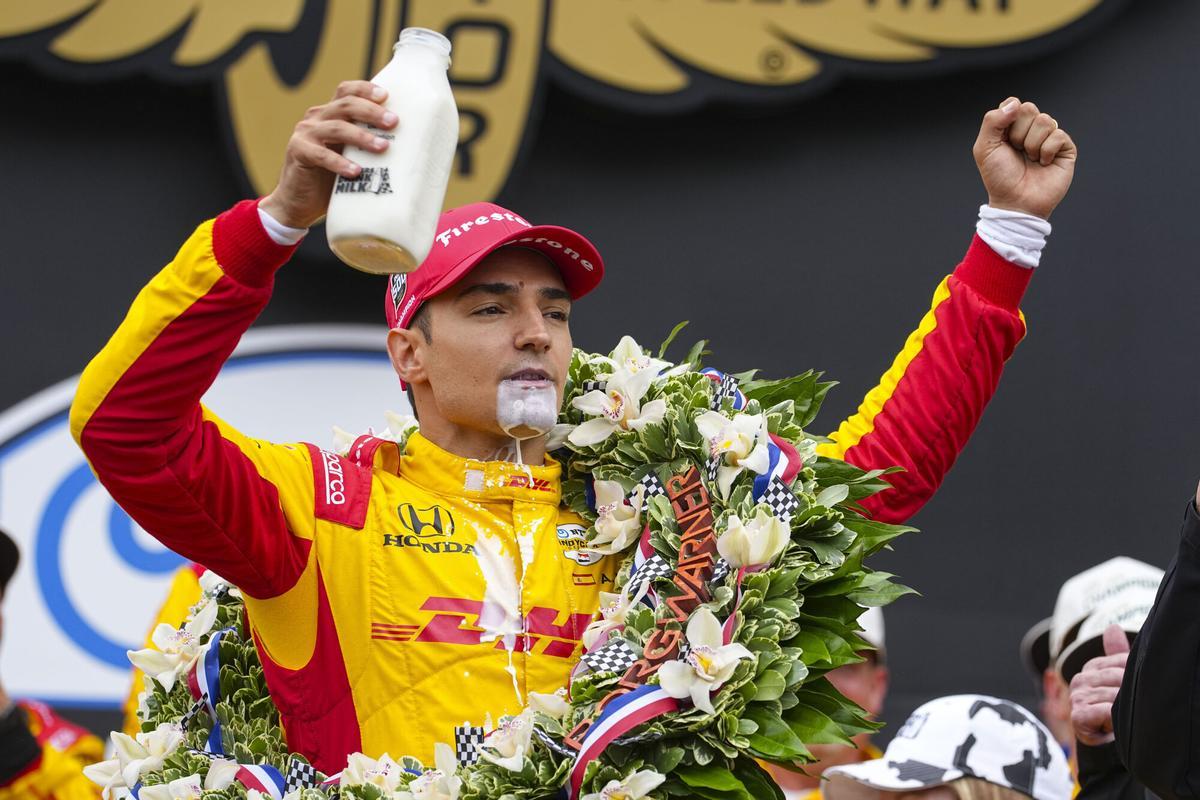 Alex Palou, en el podio de la Indy 500