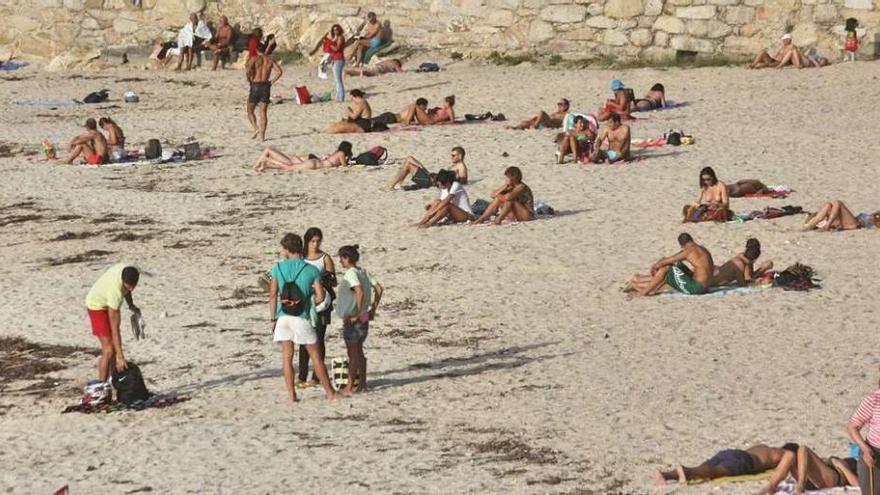 Un aspecto de la playa de Portocelo durante la tarde de ayer.