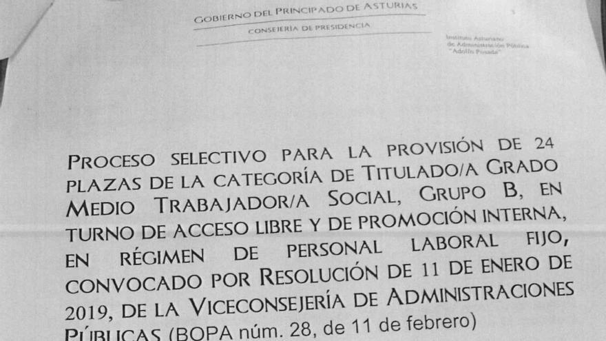 El examen de trabajo Social de 34 folios y 90 preguntas