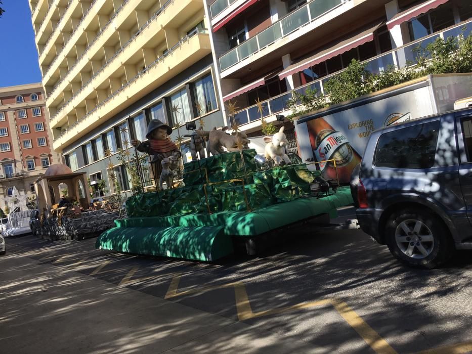 Las carrozas se preparan para la cabalgata de Málaga