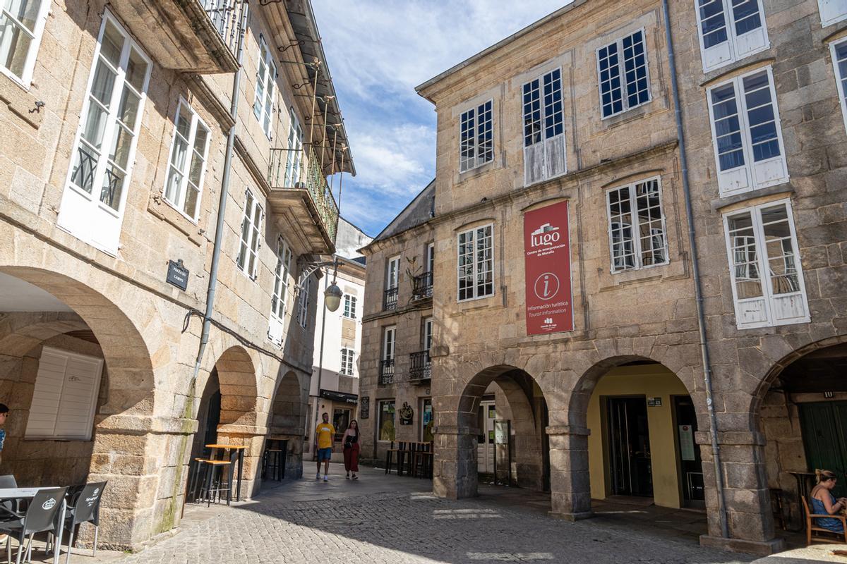 Una de las calles de Lugo.