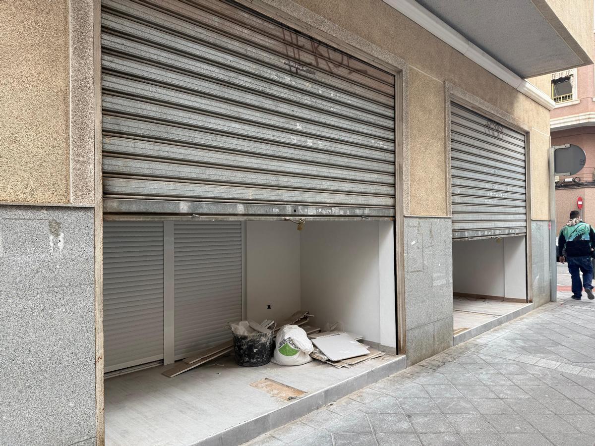 Obras en un local en la ciudad de Elche.