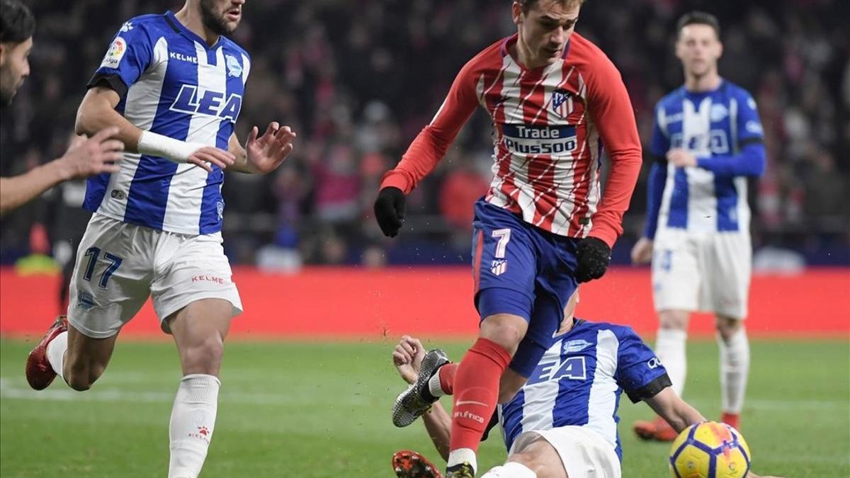 Griezmann, durante el partido del Atlético contra el Alavés del sábado pasado