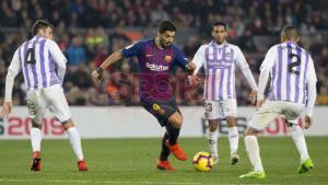 Las imágenes del partido de La Liga Santander entre el FC Barcelona y el Valladolid (1-0) disputado en el Camp Nou