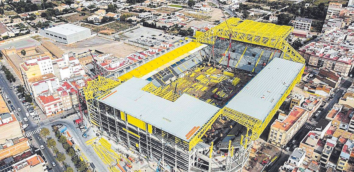 Las obras del Estadio de la Cerámica.