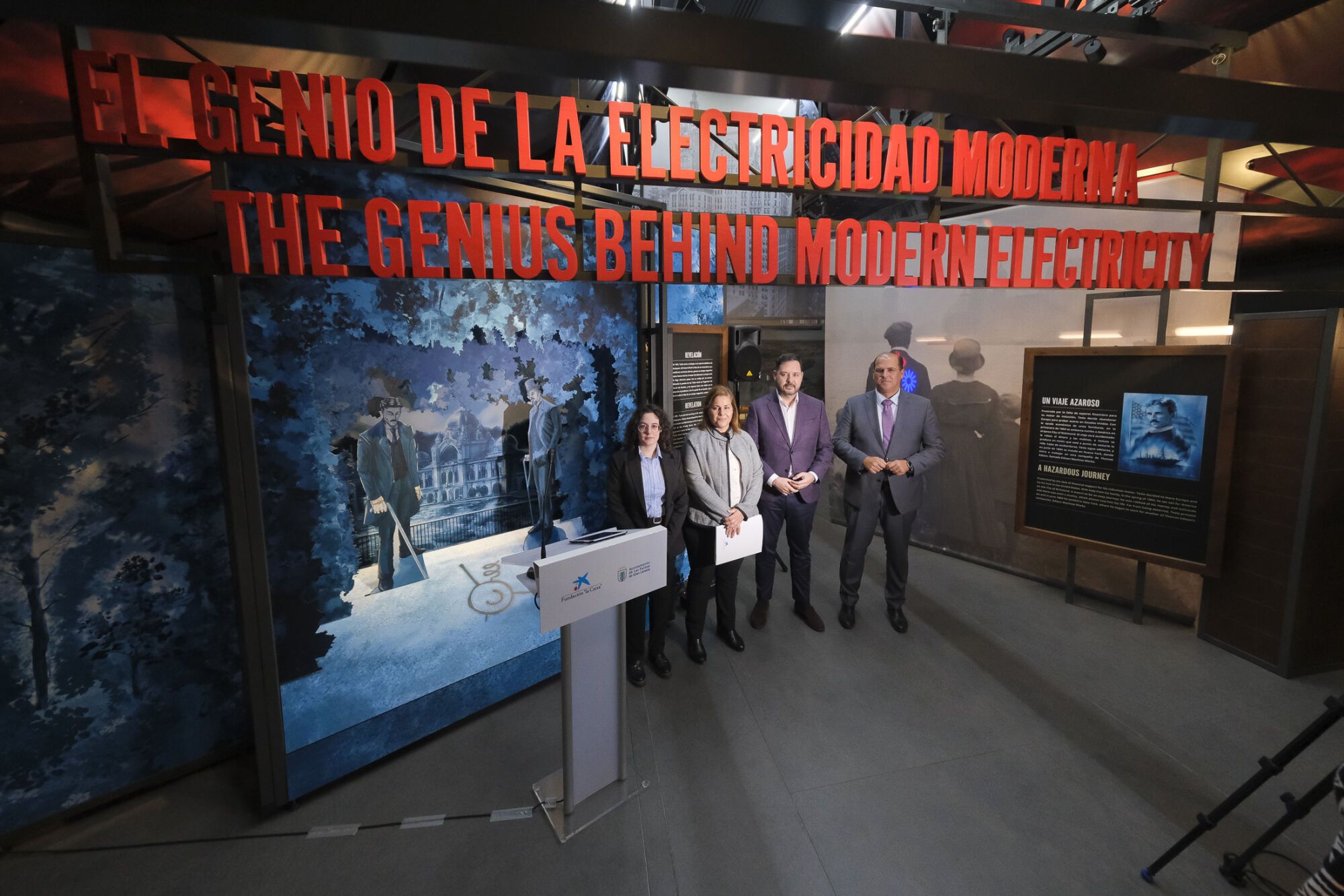 Exposición itinerante sobre Nikola Tesla en el parque de San Telmo